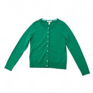 Banana Republic Emerald Button-Up Sweater